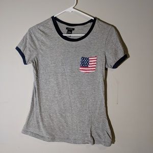 American Flag pocket tee